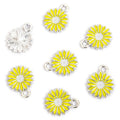 Colorful Daisy Flower Charms in Seven Glossy Enamel Colors view 9