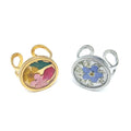 Gold and Silver Tone Pressed Flower Resin Adjustable Rings view 1