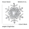 Geometric Crystal Snowflake Brooch In Five Colorways view 8