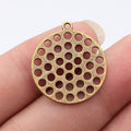 Multi Finish Perforated Round Disc Connector Metal Jewelry Making Component view 8