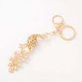 Rhinestone Enamel Peacock Keychain Metal Bird Bag Charm view 4