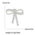 Crystal Bow Brooch In 2 Color Variants For Jackets and Scarves view 6