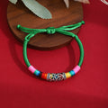 Ten Color Tibetan Pattern Bead Adjustable Woven Cord Bracelets view 7