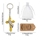 Praying Hands Cross Keychain With Sheer Bag And Thank You Tag view 2