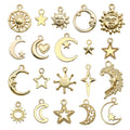 Gold-Tone Moon and Sun Metal Charms with 33 Listed Options view 1