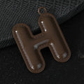Puffy Stitched Enamel Letter H Charm Pendant Eight Colors view 9