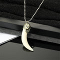 Antique Tone Sculpted Animal and Skull Fang Pendant Necklaces view 5