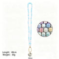 Six Color Cube Bead Necklaces With Gold Tone Heart Pendants view 8