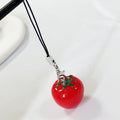 Realistic Red Tomato Phone Strap and Snap-Hook Hanging Charms view 3