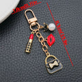 Four Color Handbag Lipstick and Lips Chain Keychains view 9