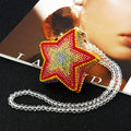 Jeweled Star Hanging Ornaments in Multicolor Gold Champagne and White view 4