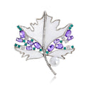Maple Leaf Pearl Look Two Designs Metal Brooch Pin view 6