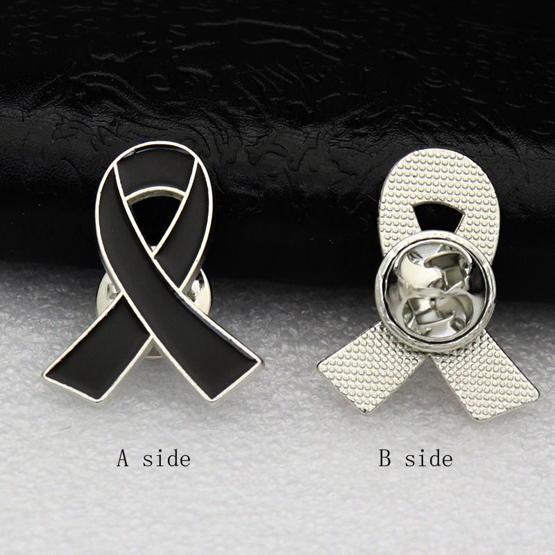 Red Ribbon Heart Alloy Keychain for Awareness Event Gifts