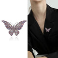 Large Crystal Butterfly Brooch in Six Colorways Clothing Pin view 2