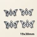 Black and White Skull Butterfly Metal Charms in Seven Styles view 6