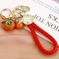 Persimmon Pair Leaf and Peanut Fortune Strap Keychain Collection view 6