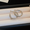 Silver Crystal Hoops