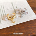 Starburst Crystal Ear Cuffs in Gold and Silver Tones view 4