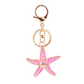 Gold-Tone Mosaic Starfish Keychain With Split Ring And Lobster Clasp view 5