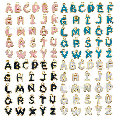 Printed detail graphic for the alphabet letter charms