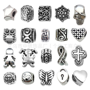Metallic Cross and Heart Metal Beads with 21 Listed Options