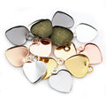 Heart Cabochon Pendant Trays in Eight Metallic Finishes view 2