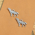 Howling Wolf Metal Charm Pendant in 2 Finishes for Jewelry Making view 4