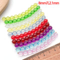 Ten-Color Eight Millimeter Translucent Round Acrylic Bead Collection view 6