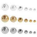 Smooth Round Metal Spacer Beads in Six Sizes for Jewelry Making view 5