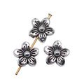 Five-Petal Flower Small-Hole Metal Bead in Two Finishes view 3