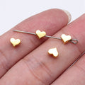 4.4x5.2x2.9mm 0.2g Multi-Color Zinc Alloy Heart Small Hole Spacer Beads for DIY Bracelet Jewelry Making