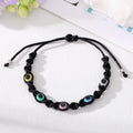 Braided Cord Multicolor Evil Eye Bead Adjustable Bracelets view 3