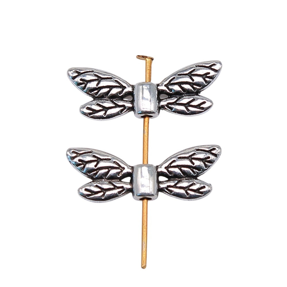 22x8mm 1.1g Multicolor Zinc Alloy Butterfly Wing Beads for DIY Jewelry Making