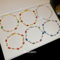 Gold Silver Vine Leaf Crystal Bracelet Six Color Styles view 4