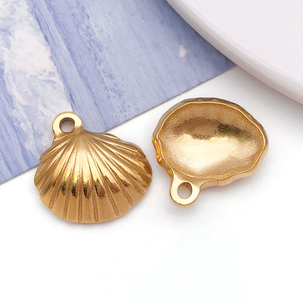 Gold Stainless Steel Seahorse Shell Starfish Charm Pendant for DIY Bracelet Necklace Jewelry