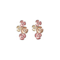 Pastel Crystal Flower Drop Earrings in Pink and Blue view 5