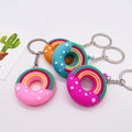 Rainbow Soft Donut Keychain Four Color Star Styles view 2