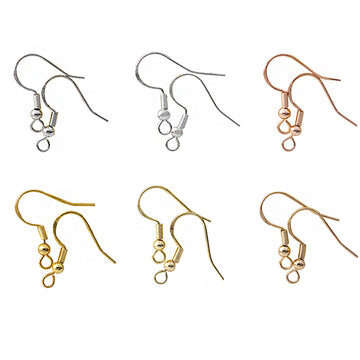 Six Finish Ball and Loop DIY Fishhook Earring Findings