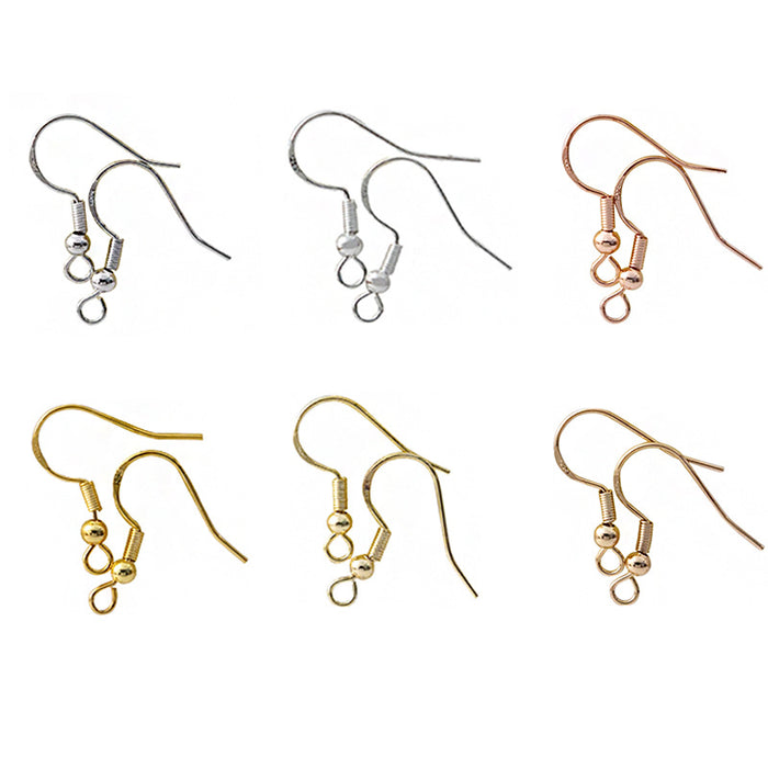 Six Finish Ball and Loop DIY Fishhook Earring Findings
