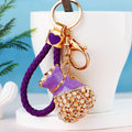 Pearl Jeweled Fortune Pouch Keychains in Twelve Pictured Options view 3