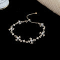 Silver Cross Pearl Crystal Bracelet and Necklace Styles view 6