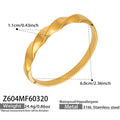 Sculpted Hinged Bangle Collection in Three Gold Tone Designs view 8