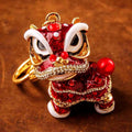 Chinese Lion Dance and Mixed Fortune Character Keychains view 3