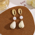 Color Block Bead Teardrop Extra Long Statement Earrings view 7