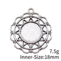 Open Petal Round Cabochon Pendant Trays in Two Finishes view 5