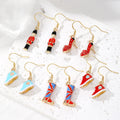 Gold Enamel UK Guard Boot Heel Sneaker Earrings 5 Styles view 1