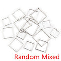 Gold and Silver Tone Square Open Frame Metal Charms view 7