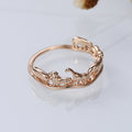 Animal Parade Openwork Band Ring Gold White Metal Alloy view 4