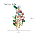 Leaf Metal Brooch Pin for Jackets and Lapels 2.6 x 4.9 cm view 2