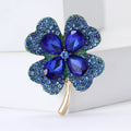 Crystal Four Leaf Clover Brooch in Four Bright Colors view 4
